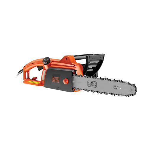 Black + Decker CS1835 1800W 35cm Corded Chainsaw – Powerful Electric Chainsaw for Fast & Precise Wood Cutting
