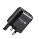 Scooper Smart SFC-04C 3.0A 4 Port USB Fast Charger With One USB Cable – Fast and convenient charging for multiple devices from a single power source