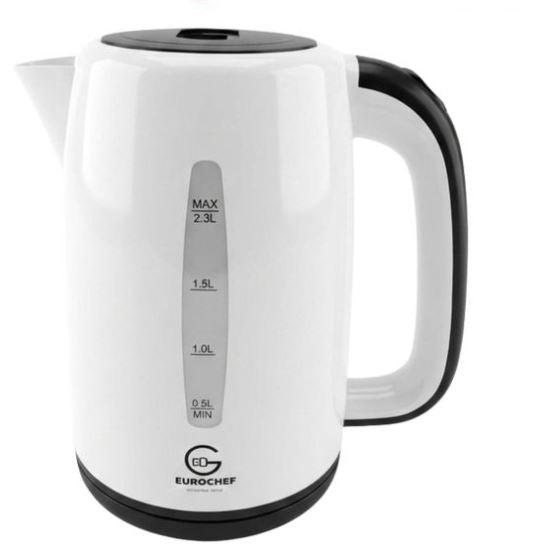 Eurochef EC-K06 2.3L Cordless Electric Kettle – Fast-Boiling Stainless Steel Kettle with Auto Shut-Off, Large Capacity & Cordless Convenience for Home & Office Use