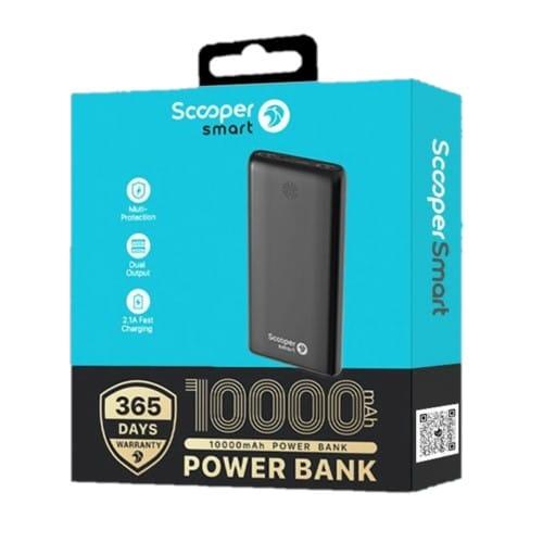 [SPB-06-ES-CA] Scooper Smart SPB-06 10000mAh Powerbank – Compact portable charger that provides reliable backup power for phones and other USB-powered devices