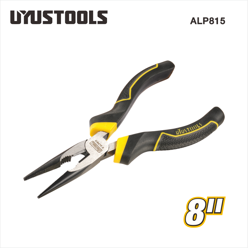 [ALP815-VN-VH] Uyustools ALP815 8’’ Long Nose Pliers – Precision Grip, Durable Steel, Ideal for Electronics, Jewelry, and DIY Projects