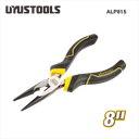 Uyustools ALP815 8’’ Long Nose Pliers – Precision Grip, Durable Steel, Ideal for Electronics, Jewelry, and DIY Projects