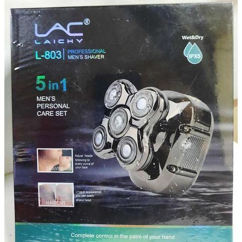 Lac Laichy L-803 5-Head Professional Men’s Electric Shaver – Close & Smooth Shaving for Home or Travel