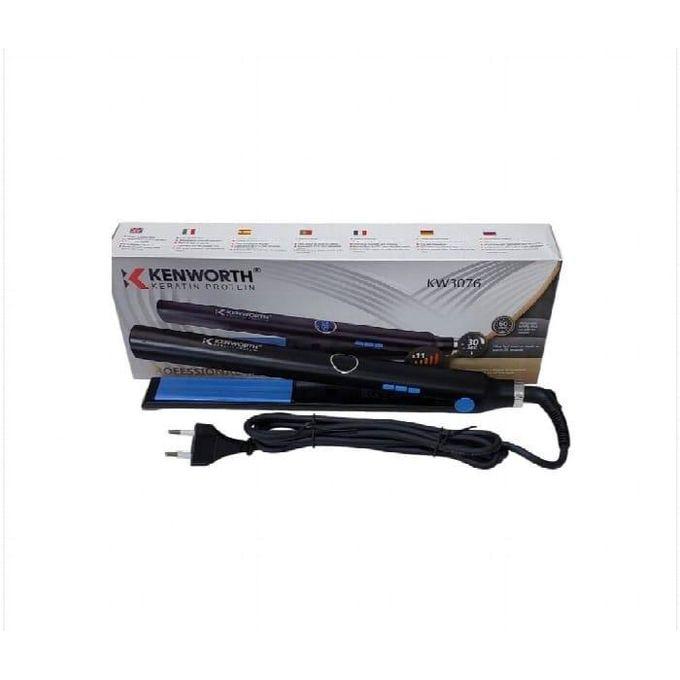 Kenworth KW3076 Professional Hair Straightener Flat Iron – Salon-Grade Ceramic Technology for Smooth, Frizz-Free Styling