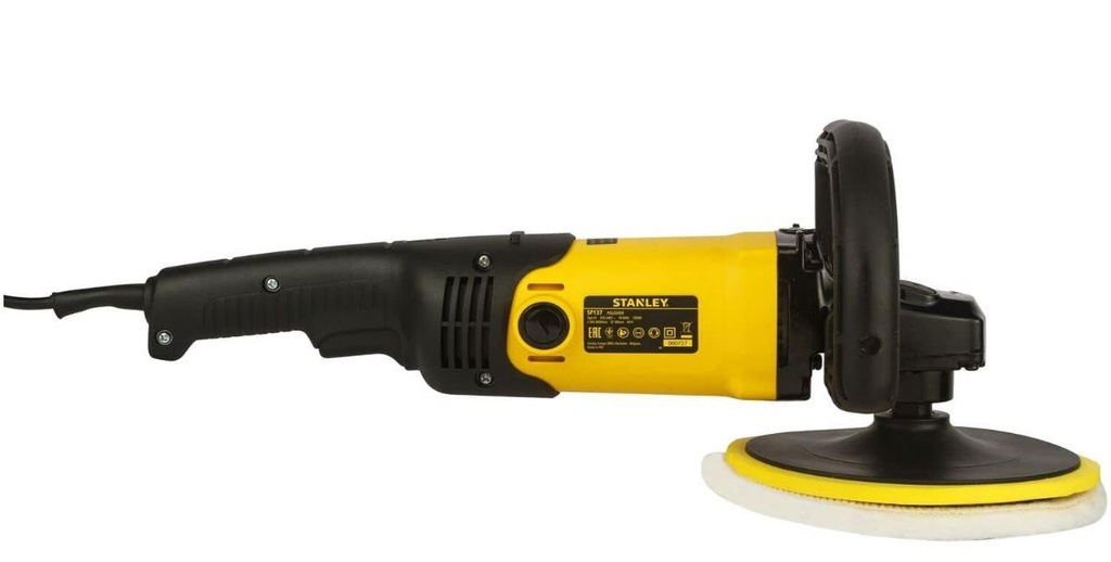 Stanley SP137-B5 1300W 180mm Polisher – Variable Speed 500-3,600 RPM for Car Detailing & Surface Finishing