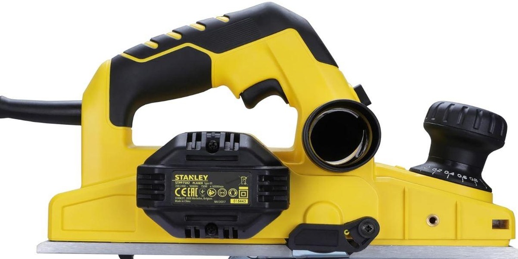 Stanley STPP7502 750W 2mm Electric Planer – 16,500 RPM Wood Planing Tool with 2 TCT Blades