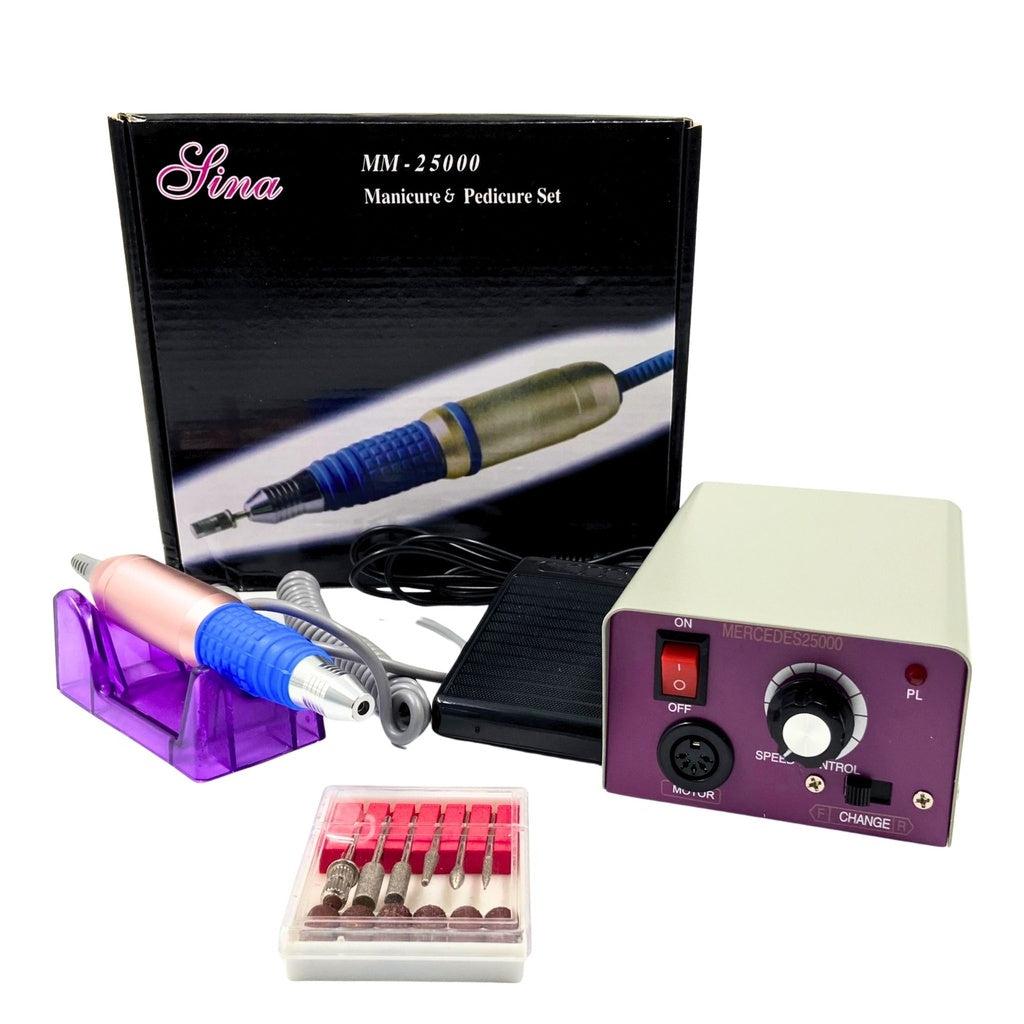 Lina MM-25000 25,000 RPM Professional Manicure & Pedicure Nail Drill –  Electric E-File for Salon & Home Use