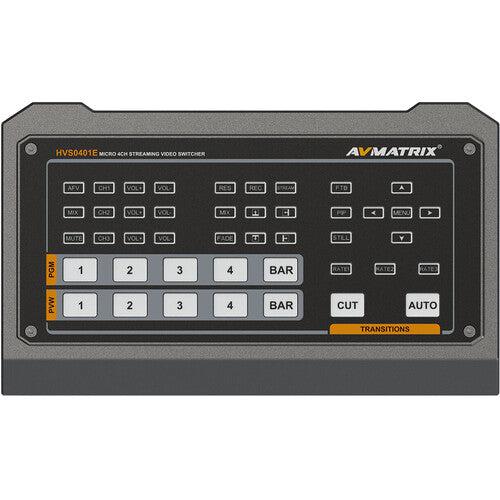 AVMATRIX Shark H4 PLUS 4-Channel HDMI Video Switcher with 10.1″ IPS Display – Professional video switcher for seamless multi-camera production and real-time monitoring