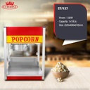 CATERINA CT/662 Electric Popcorn Maker – Fast Heating, Oil-Free Popcorn, Compact Design, Easy-to-Use Controls, Perfect for Home & Office Snacking
