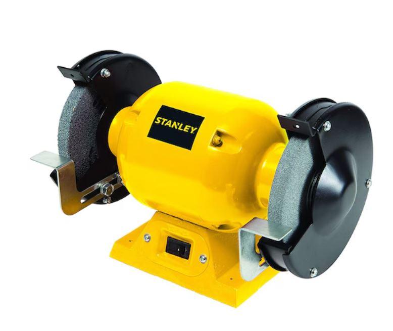 Stanley STGB3715-B5 373W Bench Grinder (1/2HP) 6”/152mm – Heavy Duty Workshop Sharpening & Grinding Tool