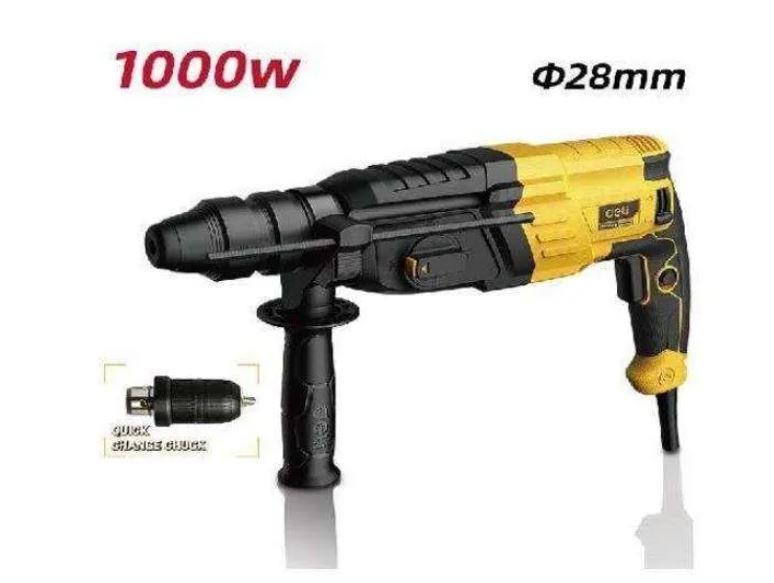 Deli EDL-DC28-E3 1000W Rotary Hammer – Heavy-Duty SDS-Plus Hammer Drill for Concrete Drilling, Chiseling & Demolition Work