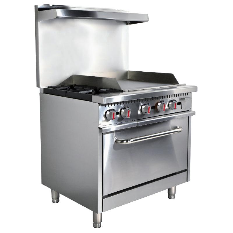 Ramtons CT/460 2-Burner 36″ Gas Range with 24″ Griddle & Oven – Powerful Flame Control, Multi-Function Cooking, Durable and Easy-to-Clean, Perfect for Home, Commercial & Small Restaurant Kitchensean, Perfect for Home, Commercial & Small Kitchen Use (Copy)