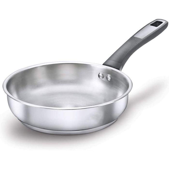 Ramtons RT/202 24CM Stainless Steel Fry Pan Master Chef Plus – Durable Stainless Steel, Even Heat Distribution, Non-Stick Cooking, Ideal for Home, Office & Commercial Kitchens