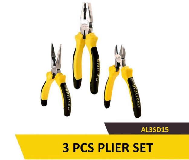 [ALS315-VN-VH] Uyustools ALS315 3-Piece Plier Set – Durable, Precision Hand Tools for Electrical, Mechanical & DIY Work – Ergonomic Grip, High-Quality Steel