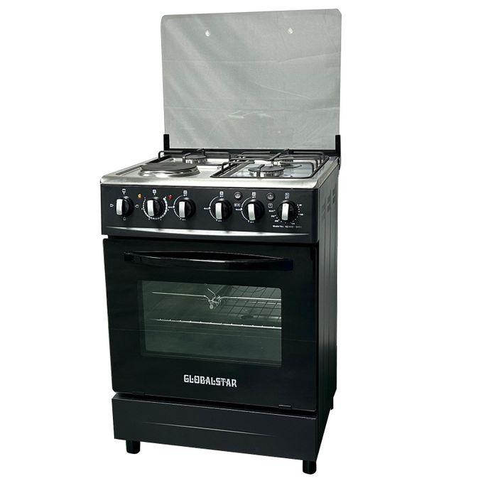 Globalstar KZ580 3 Gas + 1 Electric Free Standing Cooker with Oven – Durable, Energy Efficient & Stylish Cooker Perfect for Kitchens