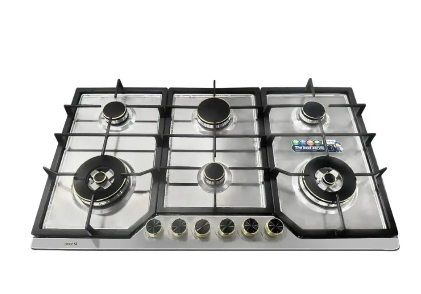 Bolesi BLS-ML-8602G 6-Burner Stainless Steel Gas Hob Built-In Cooker – High Efficiency, Durable & Modern Kitchen Design