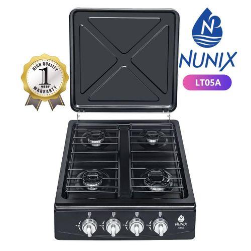 Nunix LT-05A 4-Gas Tabletop Gas Cooker – Powerful Burners, Durable Design & Efficient Cooking for Kitchens