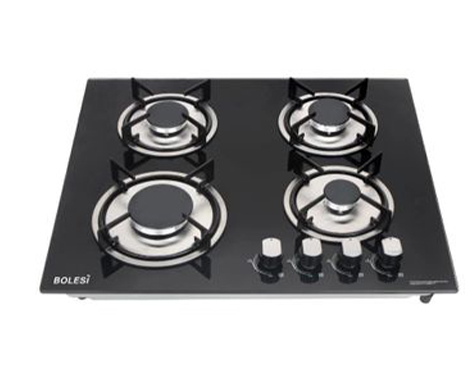 Bolesi HB46004 4 Gas Burner Tempered Glass Built-In Hob – Efficient Cooking, Durable & Stylish Design