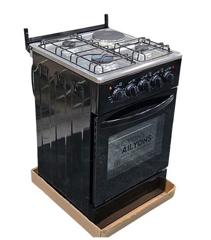Ailyons JCZ-D500 50×55 3 Gas + 1 Electric Gas Cooker – Compact & Efficient Kitchen Stove