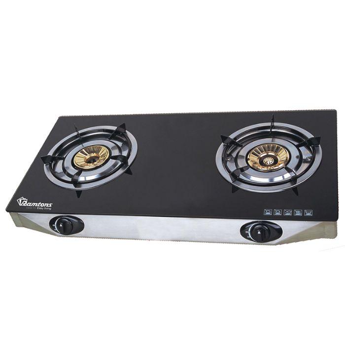 Ramtons RG/537 2 Gas Burner Ceramic Top Cooker – Sleek & Efficient Kitchen Stove for Homes