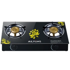 AILYONS GS014-5 2 Burner Gas Cooker Stainless Steel – Compact Design, Efficient Cooking & Durable Build