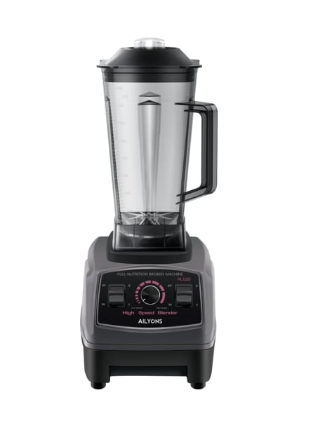 Ailyons YT-8010 2-in-1 Professional Blender – High-Speed Motor, Durable Glass Jar, and Versatile Attachments for Smoothies, Juices, and Purees Perfect for Home & Professional Use