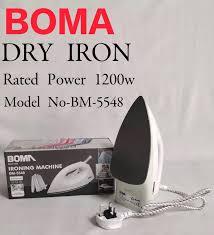 Boma BM-5548 Dry Iron – Fast Heating, Smooth Gliding Soleplate, Lightweight & Durable Design, Ideal for Home, Office & Small Commercial Use