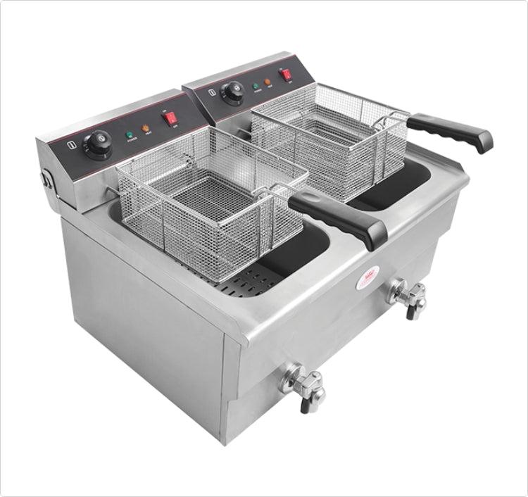 Caterina CT/193 2x10L Double Fryer Heavy Duty – High-Capacity, Fast Heating, Durable Stainless Steel, Perfect for Restaurants, Cafes & Commercial Kitchens