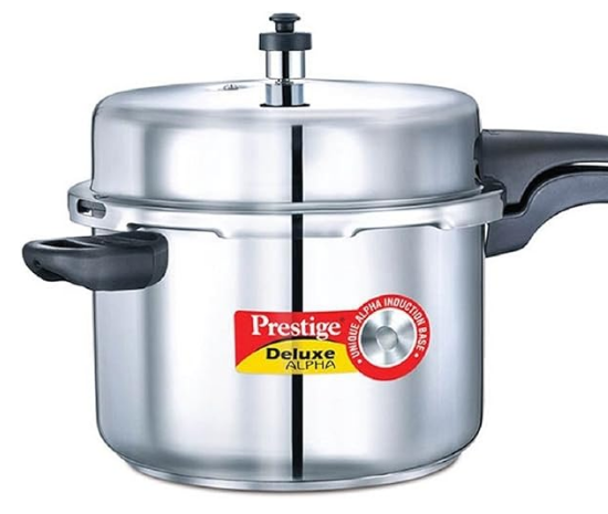 Prestige MT/296 8L Deluxe Alpha Stainless Steel Pressure Cooker – Durable Stainless Steel, Quick & Even Cooking, Ideal for Home, Office & Small Commercial Kitchens