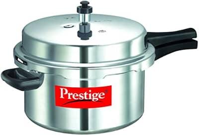 Prestige MT/186 Deluxe 7.5L Aluminium Pressure Cooker – Fast & Even Cooking, Heavy-Duty Aluminium Body, Energy Efficient, Ideal for Home & Small Commercial Kitchens