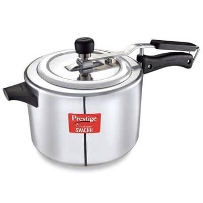 Prestige MT/135 Aluminum Pressure Cooker with Inner Lid – Durable Aluminum Build, Safe & Efficient Cooking, Perfect for Home, Office & Small Commercial Kitchens
