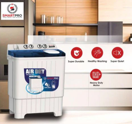 SmartPro SWM-08TT 8kg Twin-Tub Washing Machine – Powerful Washing, Efficient Spin & Durable Build