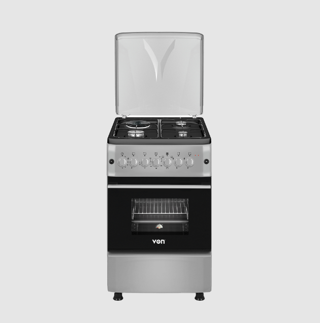 VON VCF563131NFS Cooker 3 Gas + 1 Electric – Powerful Cooking, Durable Build & Easy Cleaning