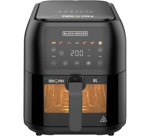 BLACK+DECKER SAF80W-B5 Digital Air Fryer 8L – Rapid Air Technology, Healthy Frying & Large Capacity