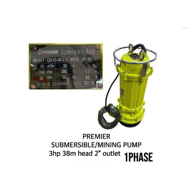 Premier QX10-38-2.2 38m 3HP 2″ Mining Pump – Heavy Duty High-Pressure Water Pump for Mining & Construction