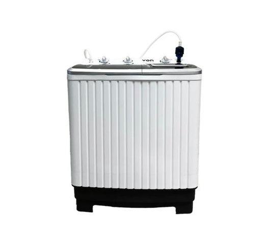 Von VWM-08AHK Twin Tub Washing Machine 8KG – Efficient White Twin Tub Washer for Home Use