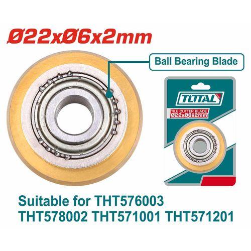 Total THT576003B Tile Cutter Blade Ø22xØ6x2mm – High Precision Replacement Blade for Ceramic & Porcelain Tiles