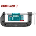 Total THT13186 8-Inch G Clamp – Heavy Duty Steel C-Clamp for Woodworking, Welding & DIY Projects