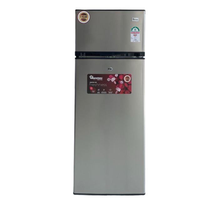 Ramtons RF/345 204L Double Door Direct Cool Fridge Stainless Steel – Spacious Storage, Energy-Efficient Cooling, Durable Design, Ideal for Home