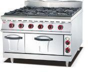 ELBA EB/198 Stainless Steel 8-Burner Gas Cooker with 2 Electric Ovens & Grill – Powerful Cooking Performance, Multi-Function Ovens, Perfect for Home, Restaurant & Commercial Kitchens