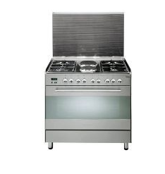 Ramtons EB/174 4 Gas + 2 Electric Stainless Steel Elba Cooker – Versatile Cooking, Multiple Burners, Durable Stainless Steel, Ideal for Home, Kitchen