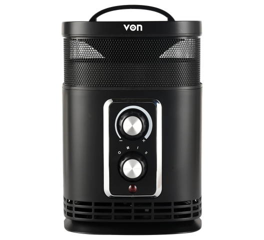 Von VHF152MLK 1500W Fan Heater – Fast Heating Portable Electric Room Heater