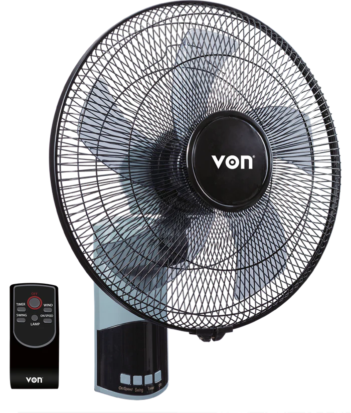 VON VFW-6605-DJK 16 Inch Wall Fan – Space-Saving High-Airflow Fan for Home & Office
