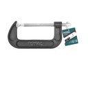 Total THT13141 4" (100mm) G-Clamp – Heavy Duty Metal Clamp for Woodworking, Metalwork & DIY Projects