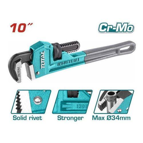 Total THT171006 10" (250mm) Pipe Wrench – Heavy Duty Adjustable Plumbing & Mechanical Tool