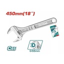 Total THT1010183 450mm (18") Adjustable Wrench – Heavy Duty Precision Hand Tool for Automotive & Mechanical Use