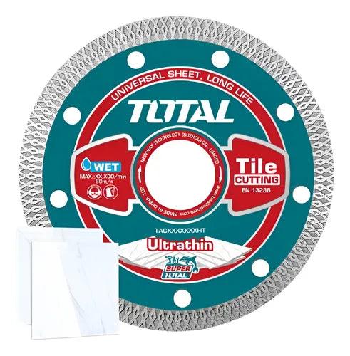 Total TAC2181801HT 180mm (7”) x 22.2mm Ultrathin Diamond Cutting Disc – Mesh Rim for Tile, Stone & Marble Cutting