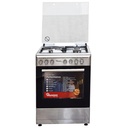 Ramtons RF/485 3G+1E 60x60 Inox Cooker – Powerful 3 Gas Burners + 1 Electric Hotplate, Durable Stainless Steel, Ideal for Home