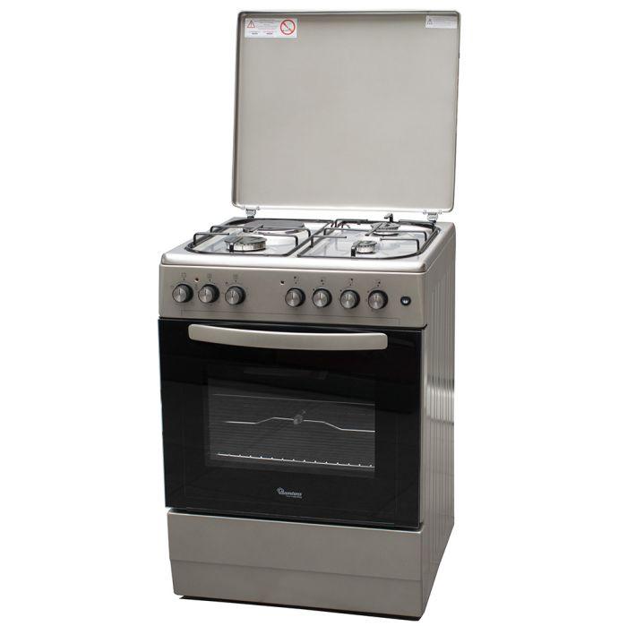 Ramtons RF/410 3G+1E 60x60 Stainless Steel Top Cooker – Powerful 4-Burner Cooking, Durable Stainless Steel, Ideal for Home, Restaurant & Office Kitchens