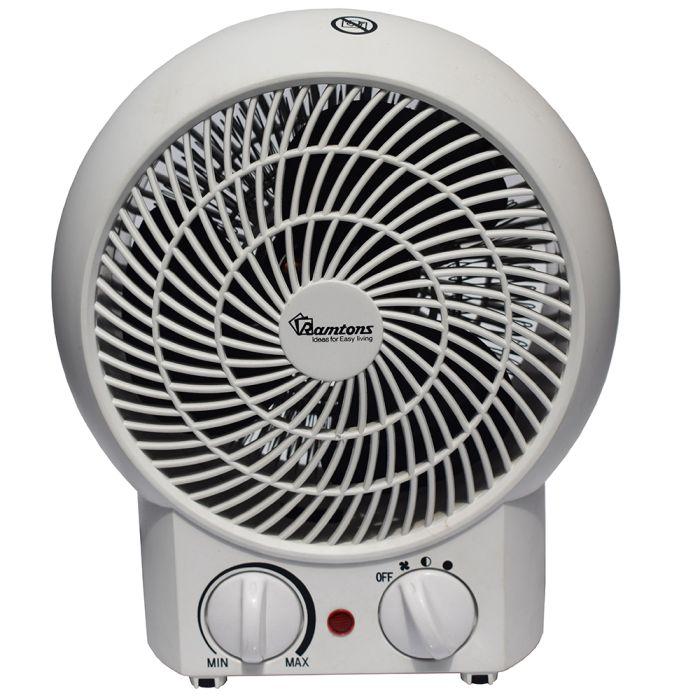 Ramtons RM/475 Fan Heater, 2 Heat Settings – Portable Design, Fast & Even Heating, Adjustable Temperature, Ideal for Home, Office & Small Commercial Spaces